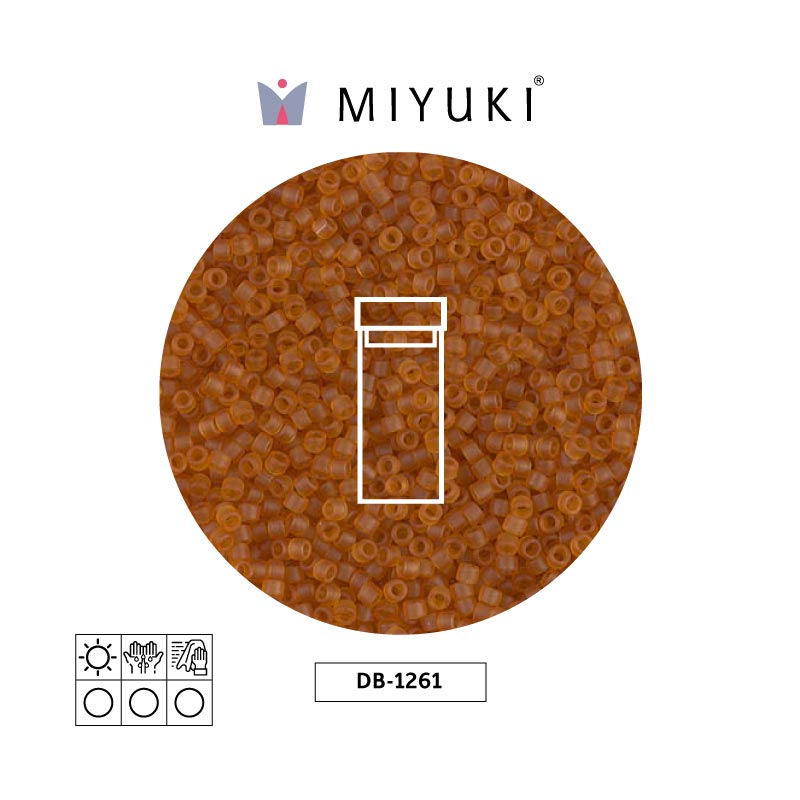 Miyuki delica 11/0 DB1261 mate transparente marigold x 3g