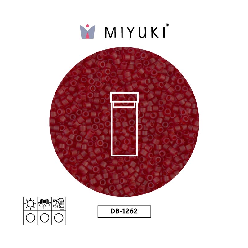 Miyuki delica 11/0 DB1262 mate transparente oscuro cra x 3g