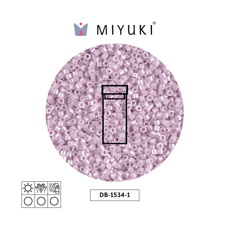 Miyuki delica 11/0 DB1534-1 pálido rosa Ceylon perlado x 3g
