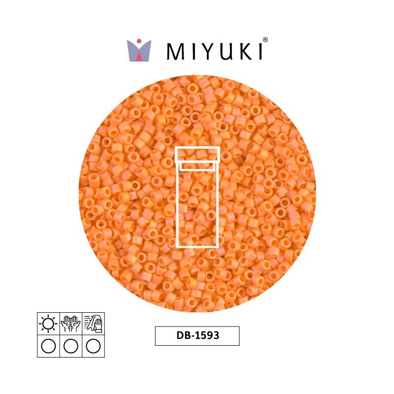 Miyuki delica 11/0 DB1593 mate opaco mandarin AB x 3g