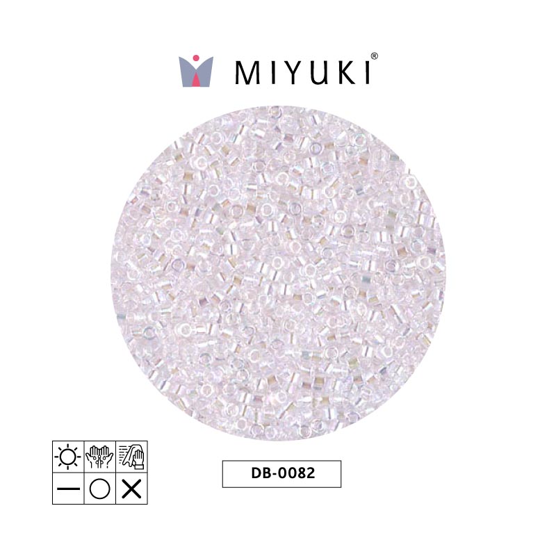 Miyuki delica 11/0 DB0082 transparente pálido rosado AB x 50g