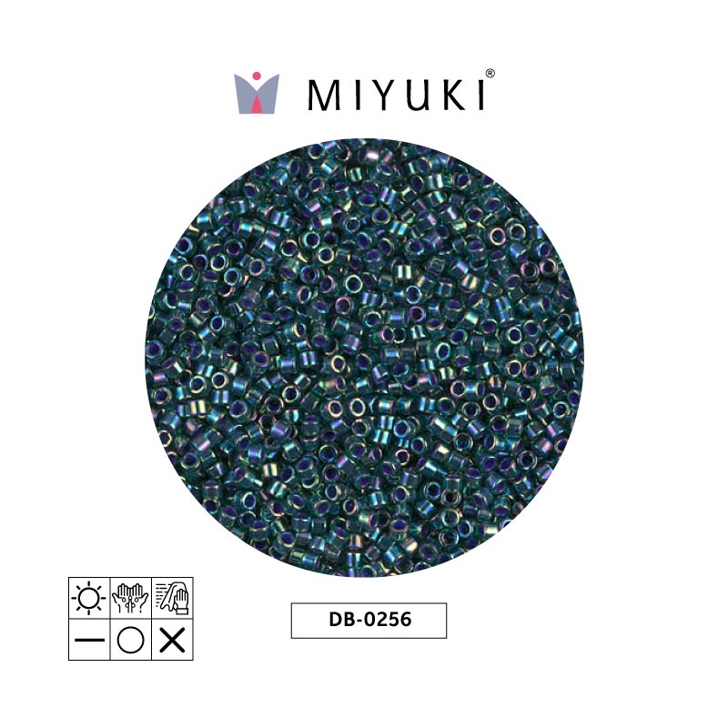 Miyuki delica 11/0 DB0276 forrado verde AB x 50g