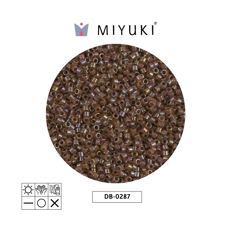 Miyuki delica 11/0 DB0287 cinnamon forrado cafe lusterr x 50g