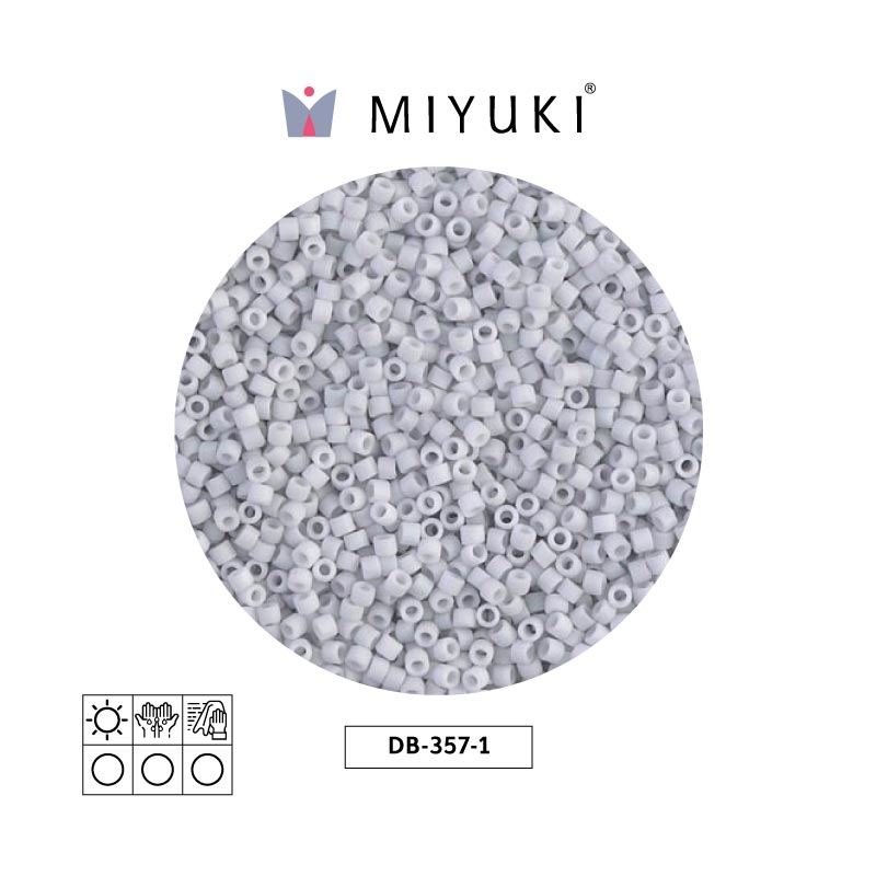 Miyuki delica 11/0 DB0357-1 mate claro gris x 50g