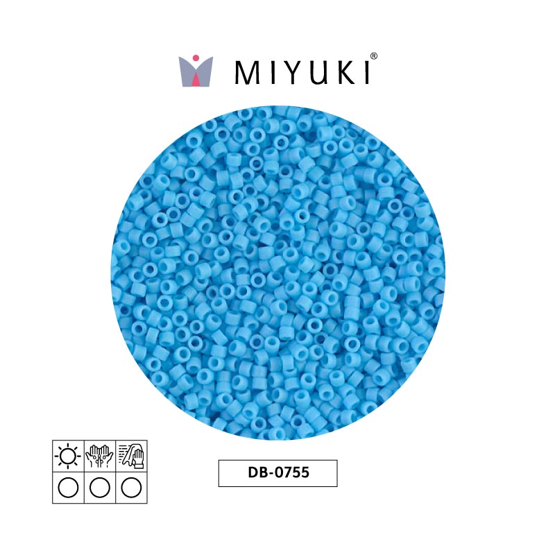 Miyuki delica 11/0 DB0755 mate opaco azul turquesa azul x 50g