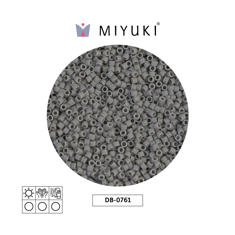 Miyuki delica 11/0 DB0761 mate opaco gris x 50g