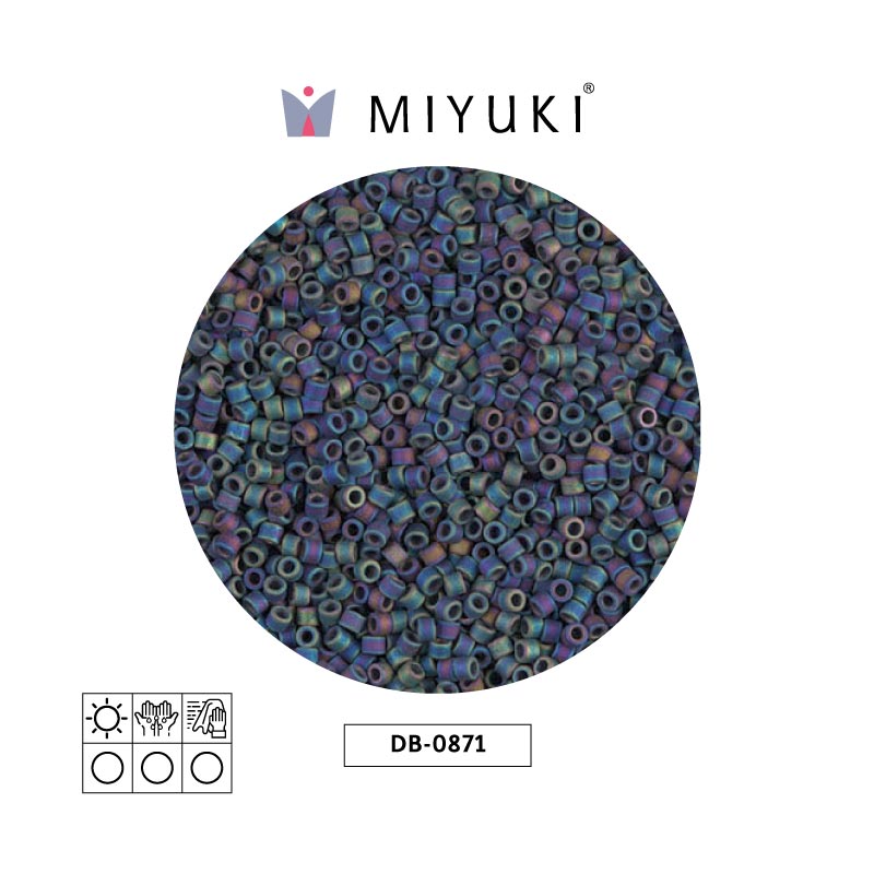 Miyuki delica 11/0 DB0871 mate negro AB x 50g