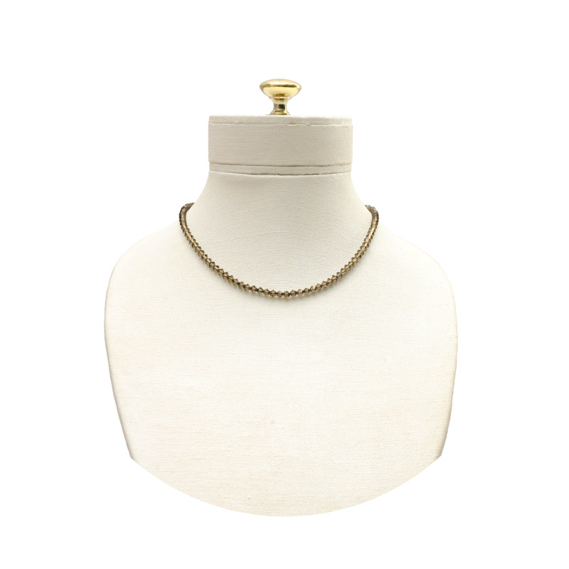 Collar swarovski rombo 4mm smoky quartz x und