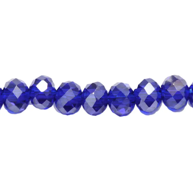 Murano rondela facetada 2mm azul solido 96 x 160unds