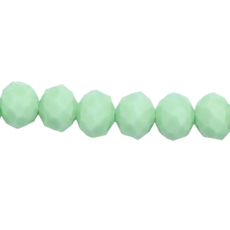 Murano rondela facetada 8mm verde turquesa 58 x aprox 72unds