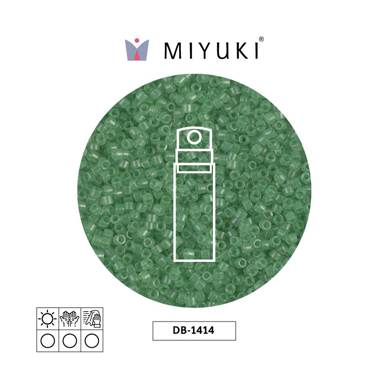 Miyuki delica 11/0 DB1414 transparente verdex10g