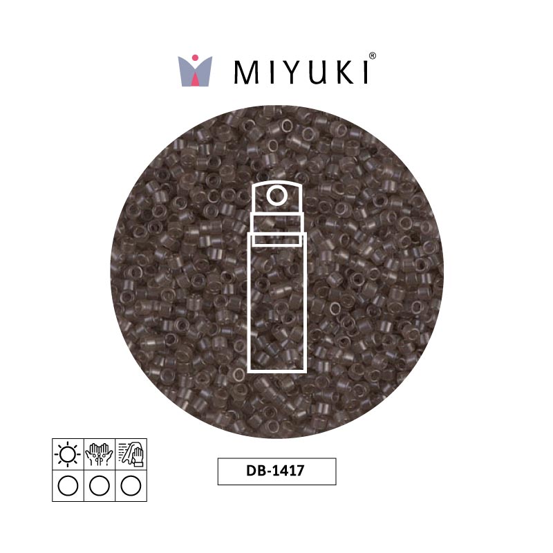 Miyuki delica 11/0 DB1417 transparente taupe x 10g