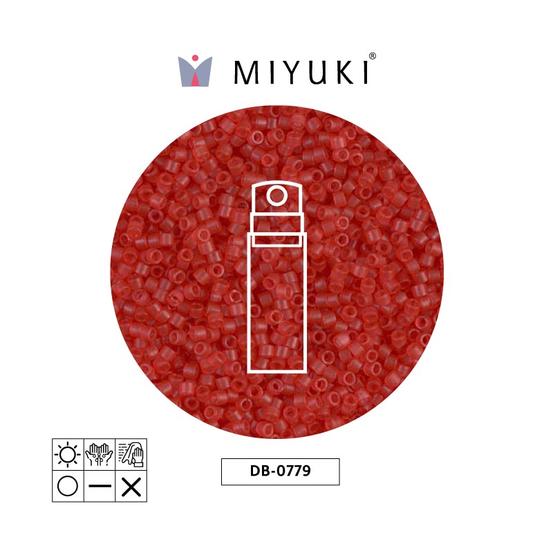 Miyuki delica 11/0 DB0779 mate transparente watermelon x 10g