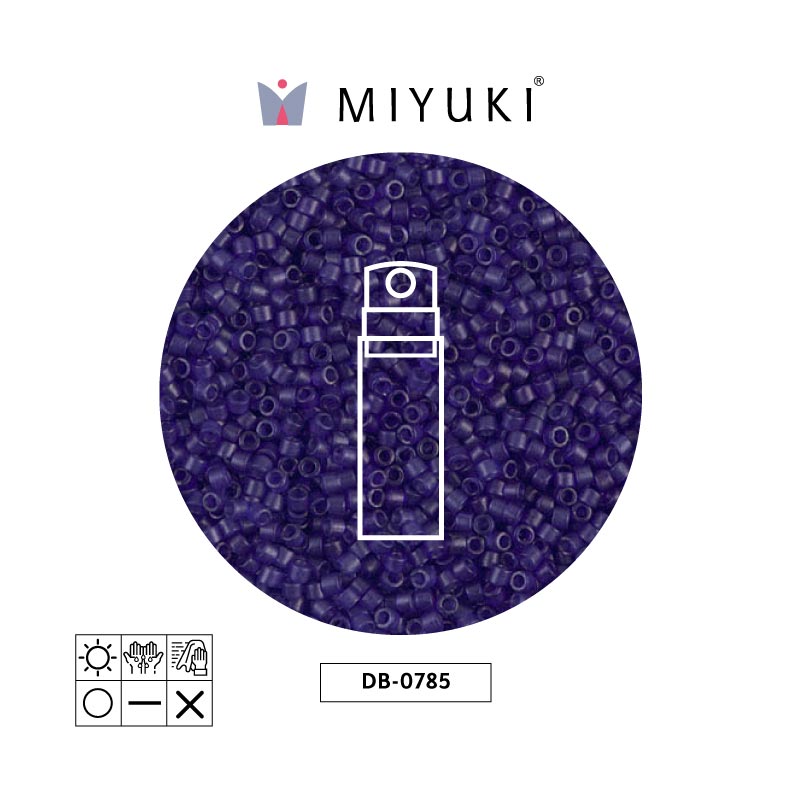 Miyuki delica 11/0 DB0785 mate transparente azul x 10g