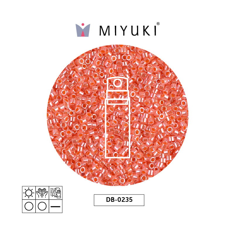 Miyuki delica 11/0 DB0235 salmon Ceylon perlado x 10g