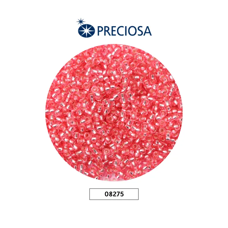 Mostacilla checa preciosa 2mm 08275 rosado brillante x 500g