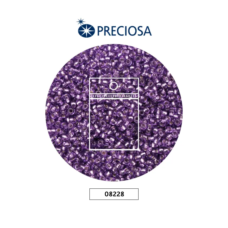 Mostacilla checa preciosa 10/0 2mm 08228 LP violeta x 50g