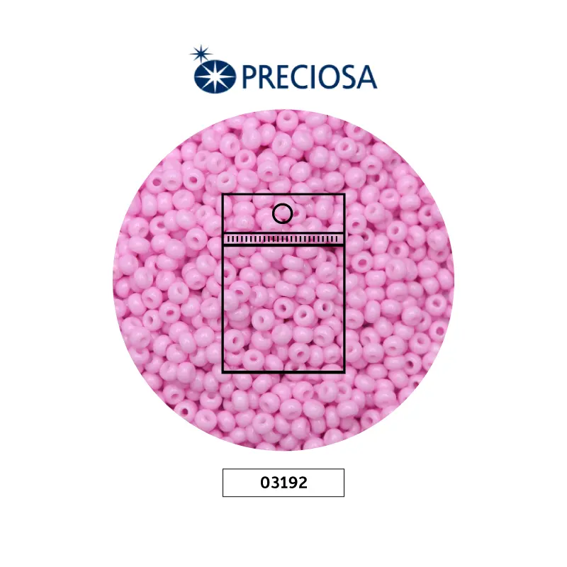 Mostacilla checa preciosa 2mm 03192 OP rosado pastel x 50g