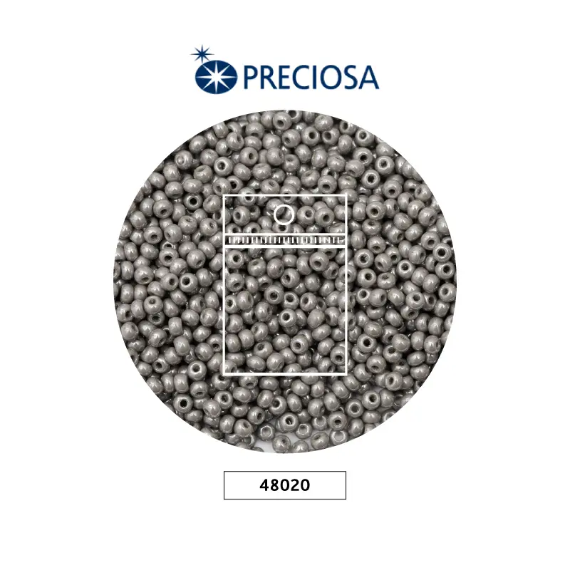 Mostacilla checa preciosa 2mm 48020 P gris x 50g