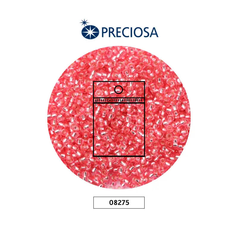 Mostacilla checa preciosa 10/0 08275 LP rosado x 50g