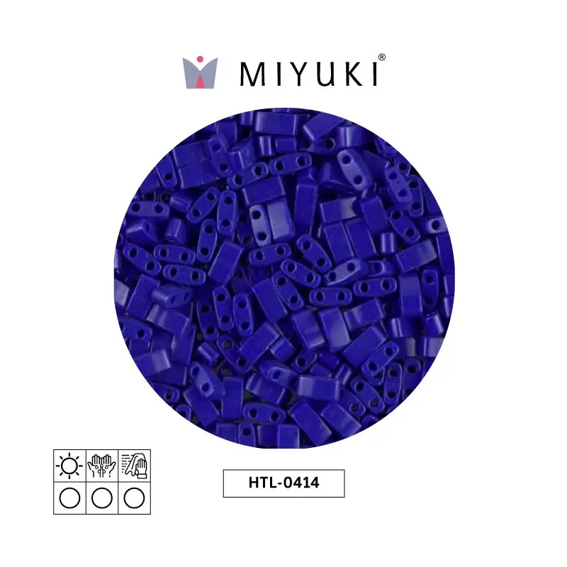 Miyuki half tila 5x2.3x1.9mm HTL0414 opaco azul x 50g