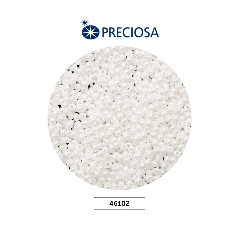Mostacilla checa preciosa 10/0 46102 OP blanco x 500g