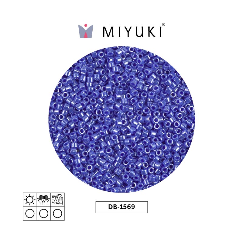 Miyuki delica 11/0 DB1569 opaco azul lusterr x 50g