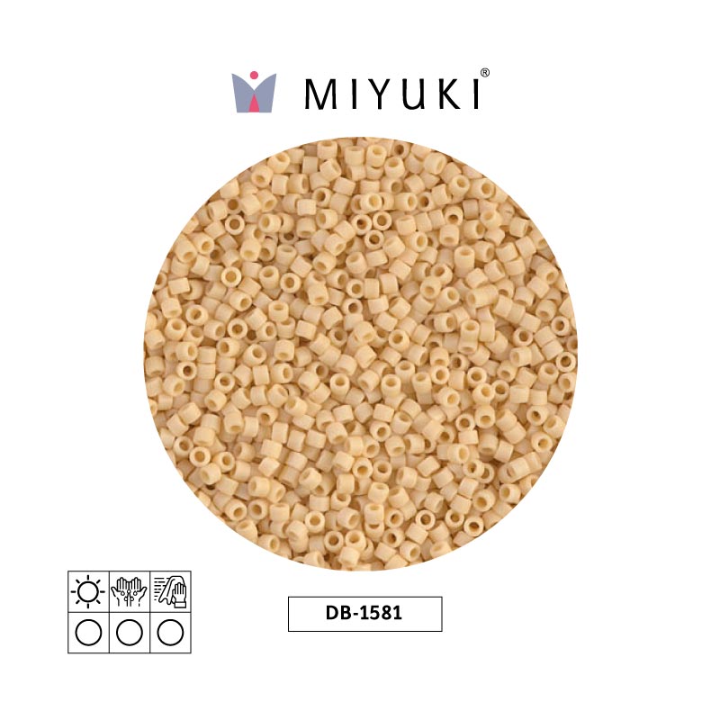 Miyuki delica 11/0 DB1581 mate opaco crema x 50g
