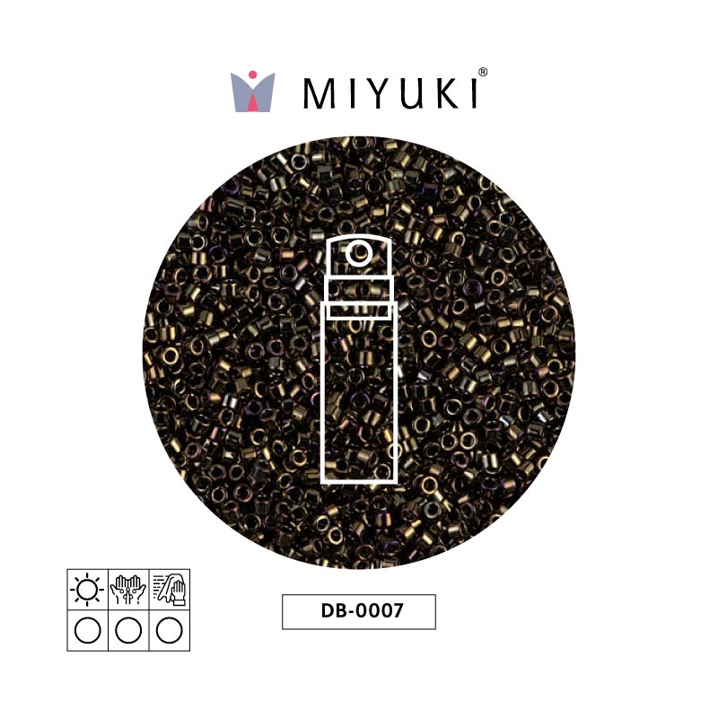Miyuki delica 11/0 DB0007 metalizado café AB x 10g