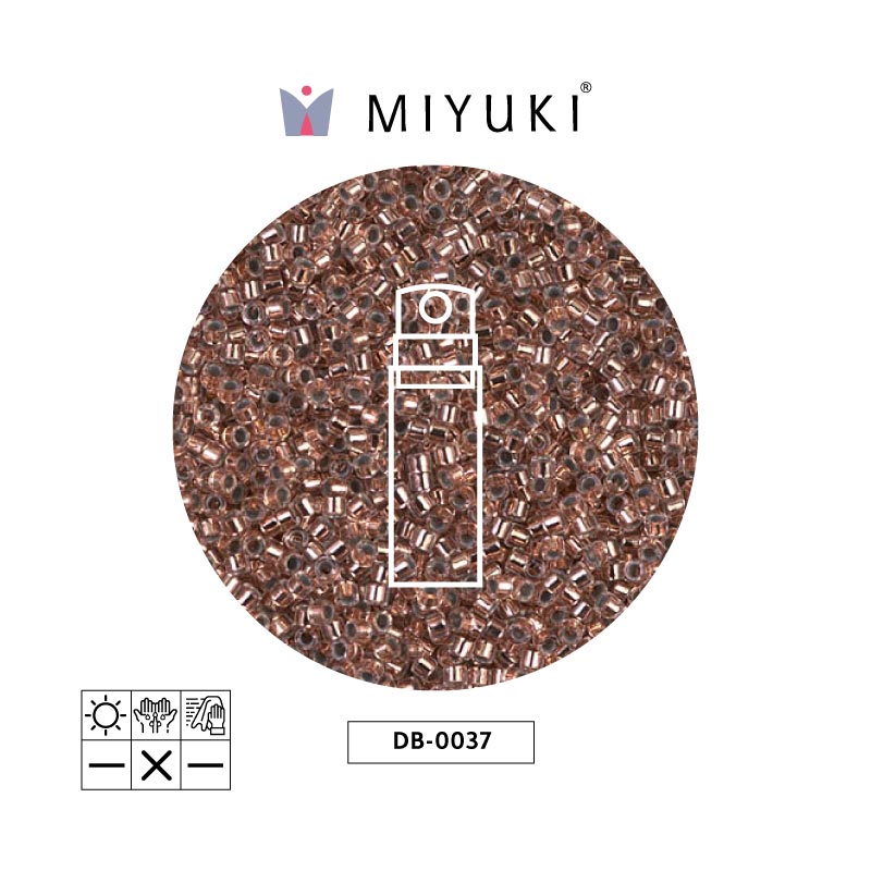 Miyuki delica 11/0 DB0037 copper forrado cristal x 10g