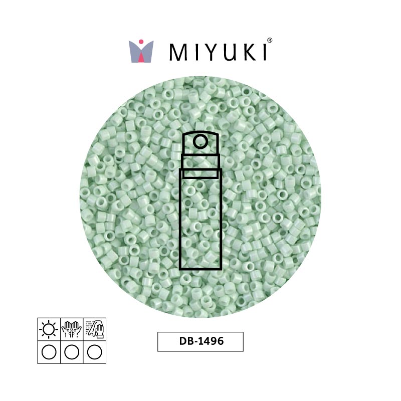 Miyuki delica 11/0 DB1496-1 opaco claro verde menta x 10g