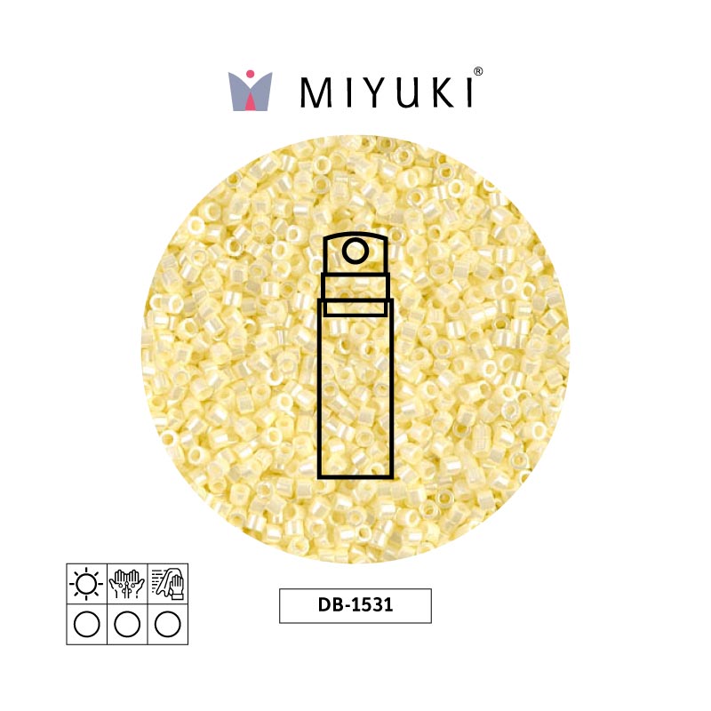 Miyuki delica 11/0 DB1531-1 opaco pálido amarillo Ceylon perlado x 10g