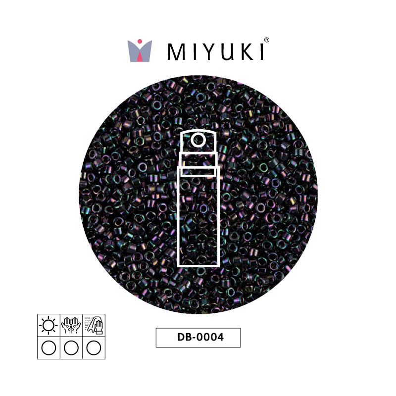 Miyuki delica 11/0 DB0004 metalizado oscuro plum AB x 10g
