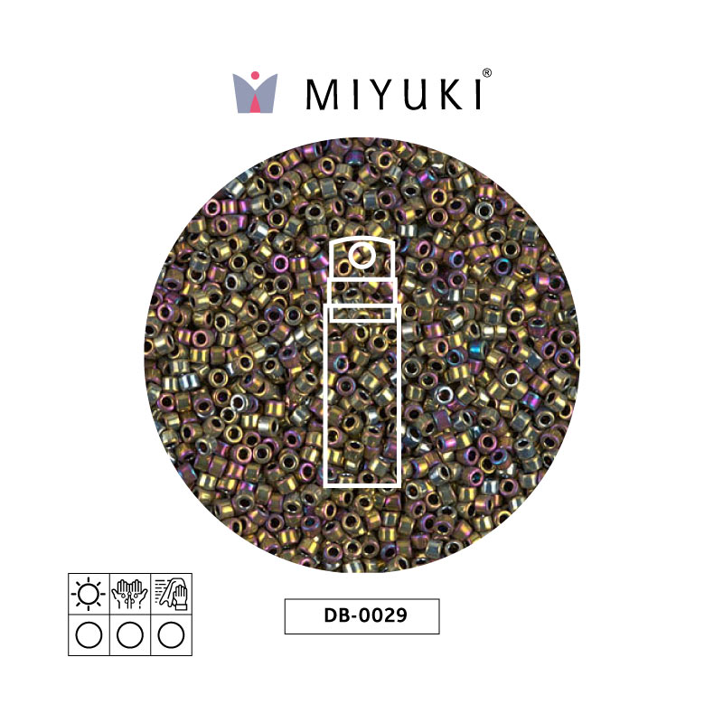 Miyuki delica 11/0 DB0029 meta med bronce AB x 10g