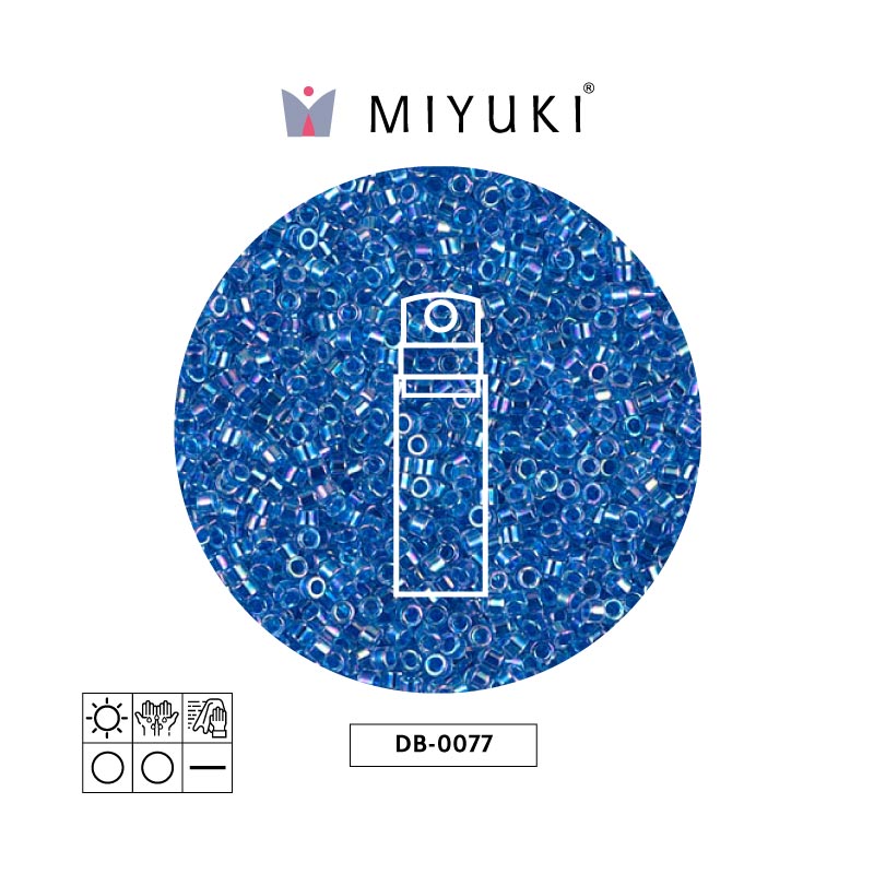 Miyuki delica 11/0 DB0077 azul forrado cristal AB x 10g