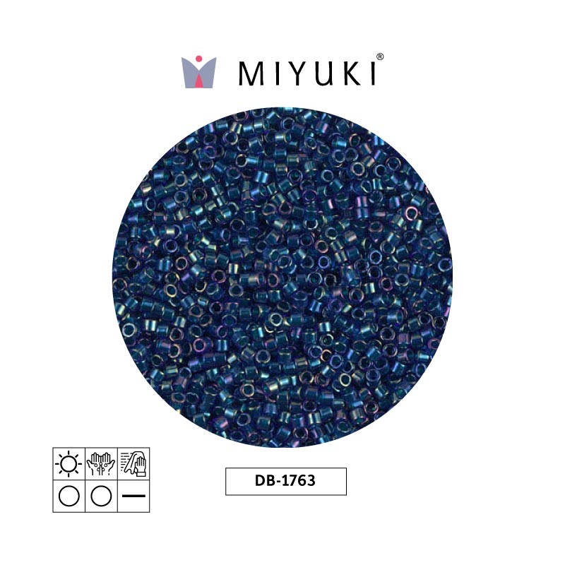 Miyuki delica 11/0 DB1763 verde azul AB x 50g