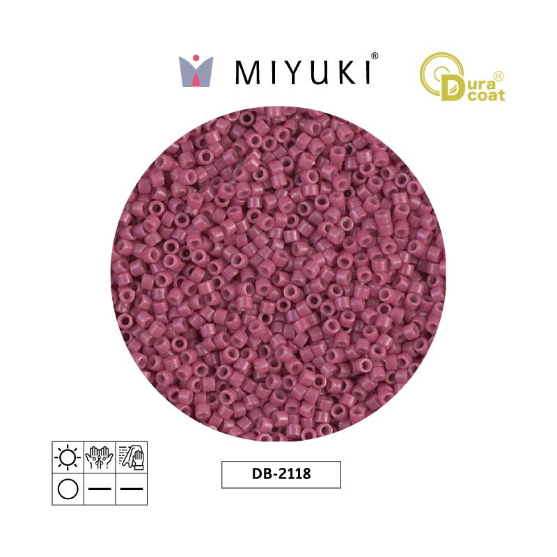 Miyuki delica 11/0 DB2118 opaco pansy Duracoat x 50g
