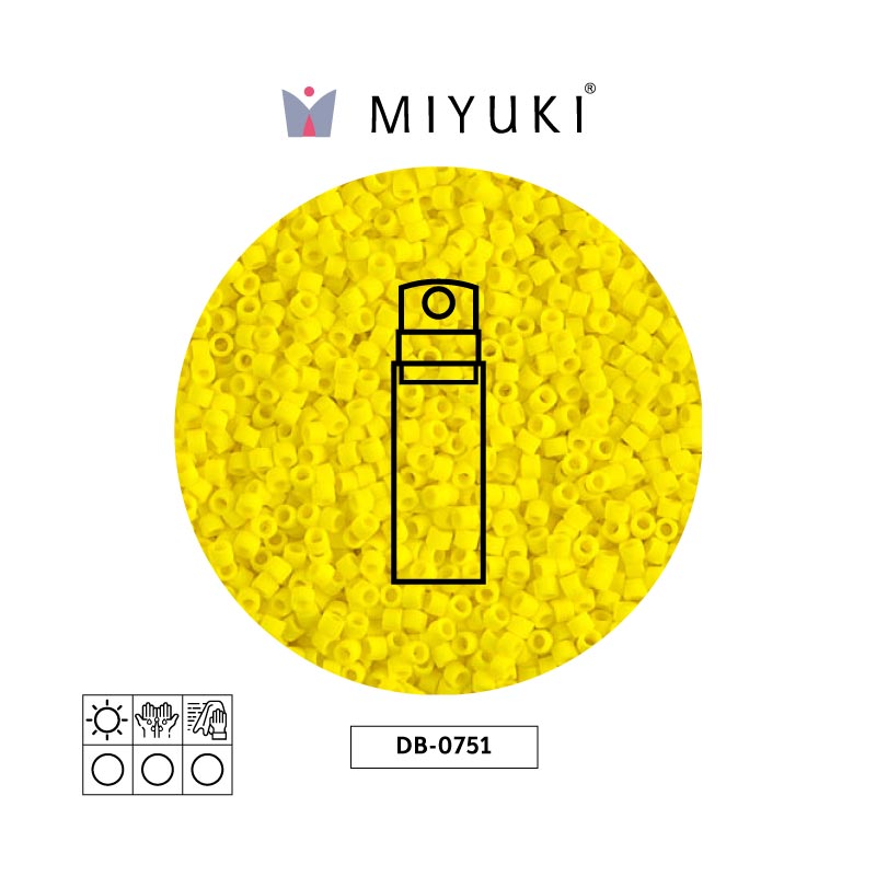 Miyuki delica 11/0 DB0751 mate opaco amarillo x 10g