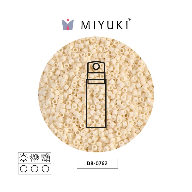 Miyuki delica 11/0 DB0762 mate opaco oscuro crema x 10g