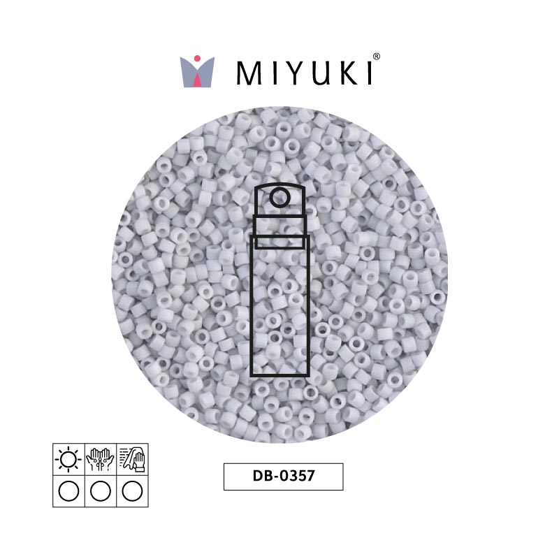 Miyuki delica 11/0 DB0357-1 mate claro gris x 10g