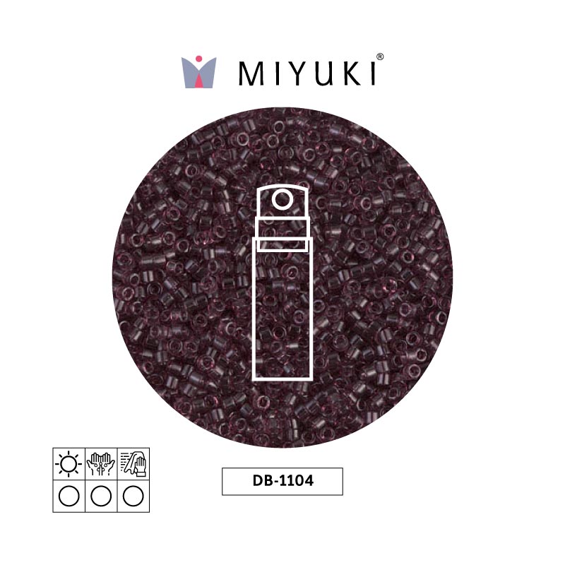 Miyuki delica 11/0 DB1104 transparente mauve x 10g