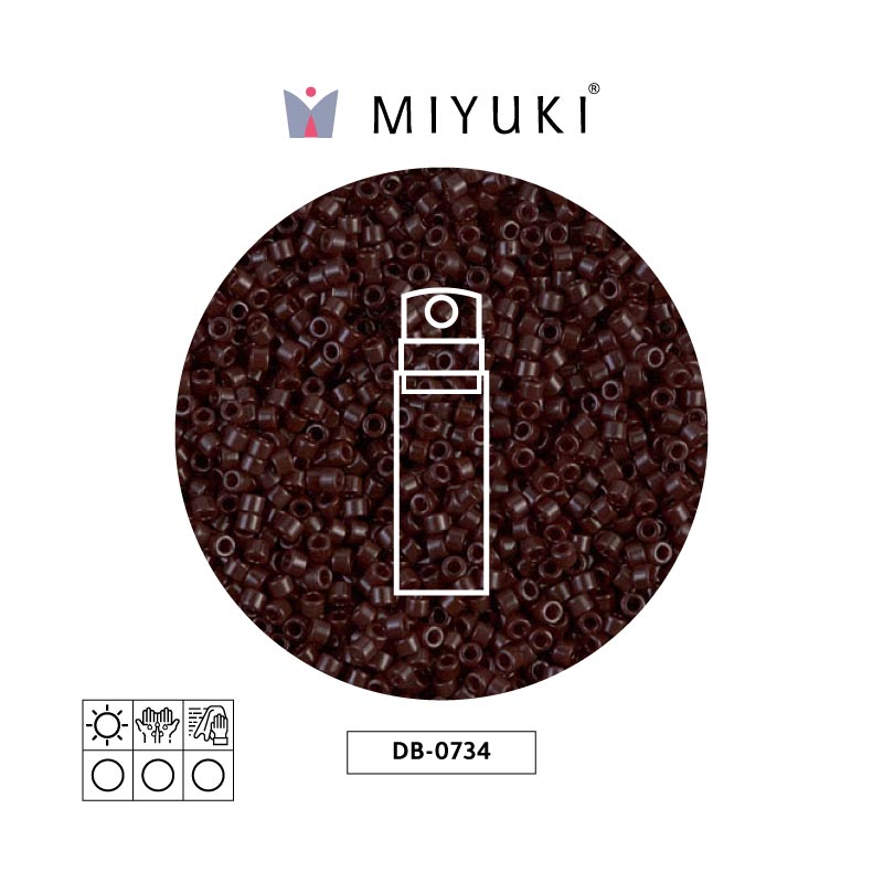 Miyuki delica 11/0 DB0734 opaco chocolate café x 10g