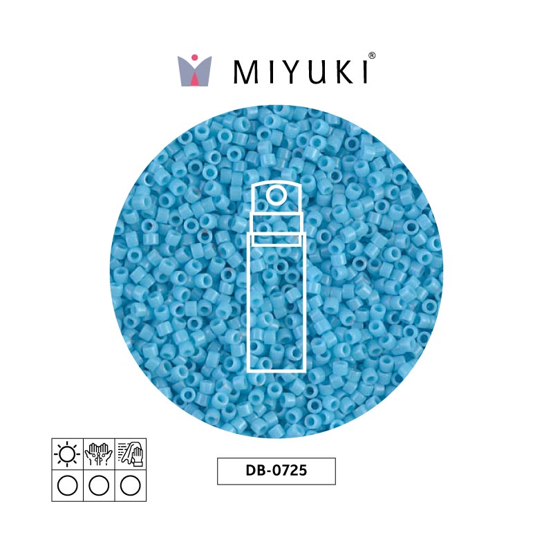 Miyuki delica 11/0 DB0725 opaco claro azul x 10g