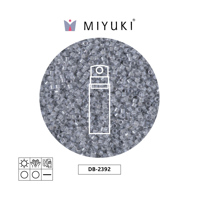 Miyuki delica 11/0 DB2392 color forrado pewter x 10g