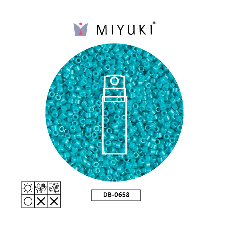Miyuki delica 11/0 DB0658 opaco azul turquesa x 10g