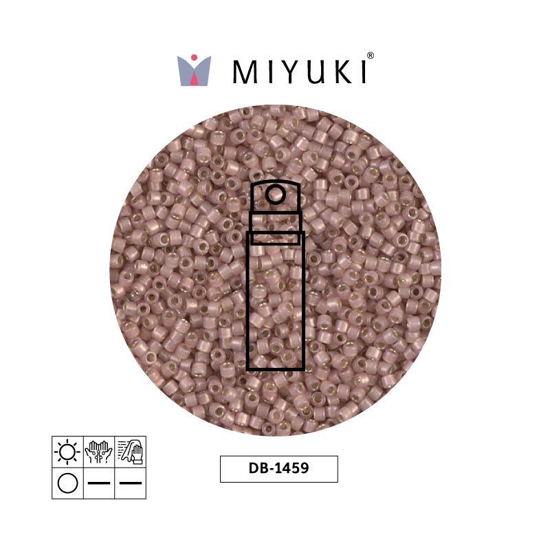 Miyuki delica 11/0 DB1459 plateado forrado shell opal x 10g