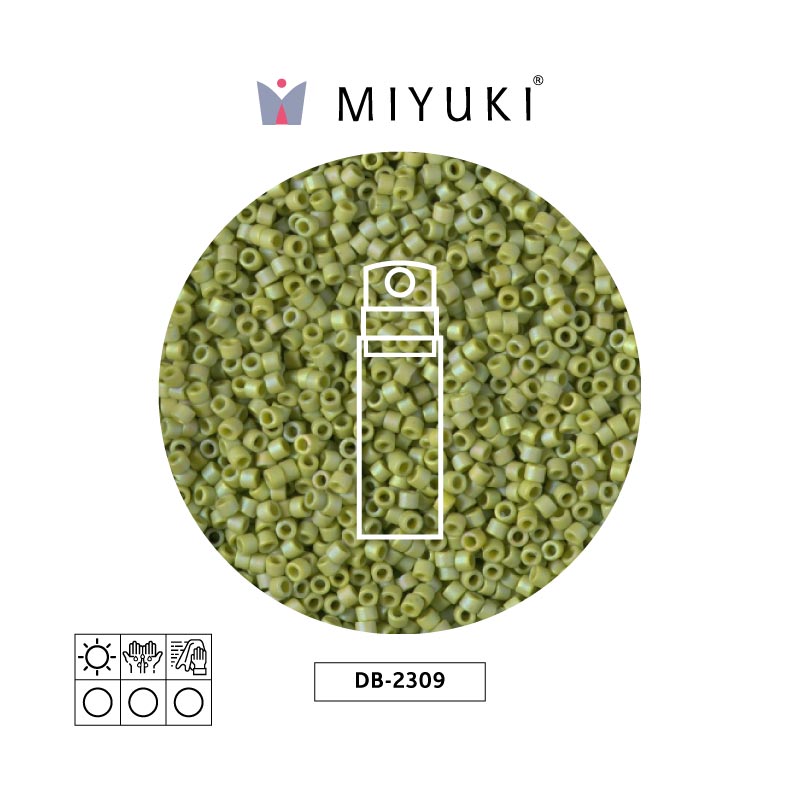 Miyuki delica 11/0 DB2309 opaco glaz seaweed AB x 10g