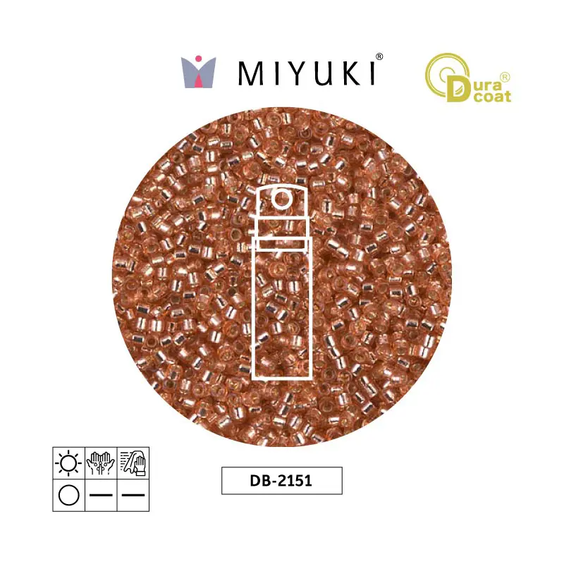 Miyuki delica 11/0 DB2151 Duracoat rosa copp x 10g
