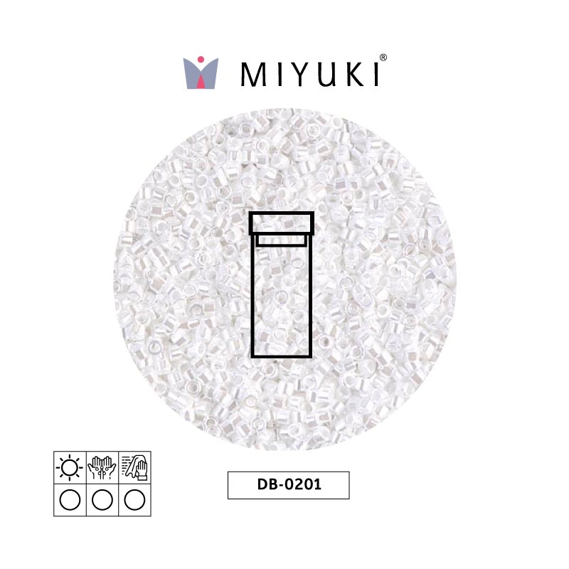 Miyuki delica 11/0 DB0201 white pearl x 3g