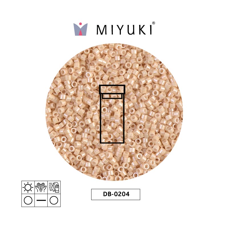 Miyuki delica 11/0 DB0204 claro beige Ceylon perlado x 3g
